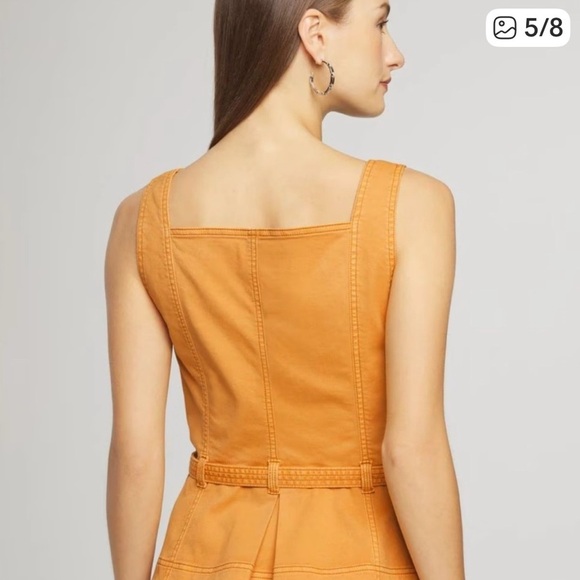 White House Black Market Butterscotch Bustier top with button detail. NWT - Picture 4 of 5